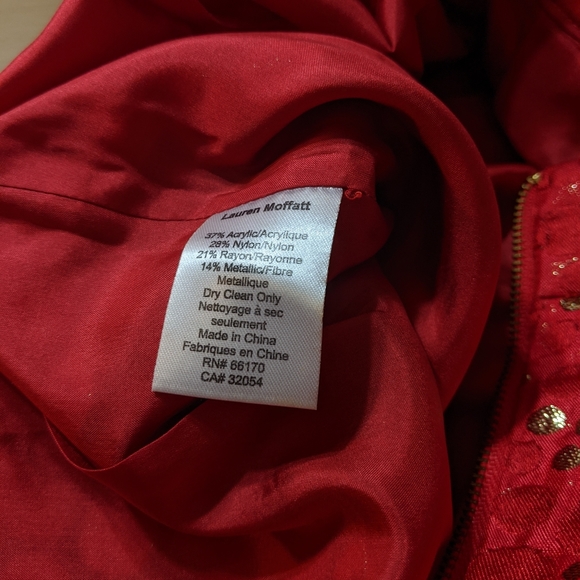 Lauren Moffatt Anthropologie Red Gold Bubble Skirt - Picture 4 of 8